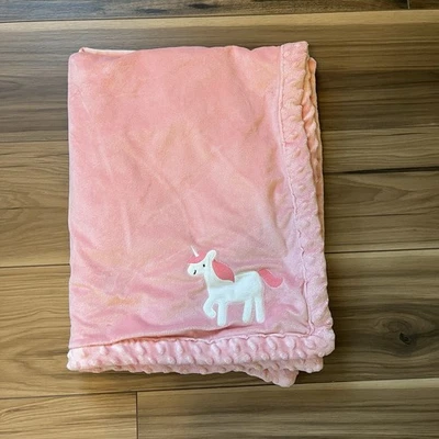 Cobertor de bebê unicórnio Carters Child of Mine cor coral - Imagem 1 de 4