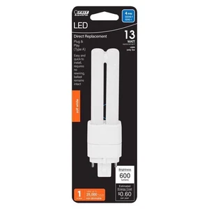 Feit PL GX24Q-1 4 Pin LED Tube Light Soft White 13 Watt Equivalence 1 pk - Picture 1 of 1