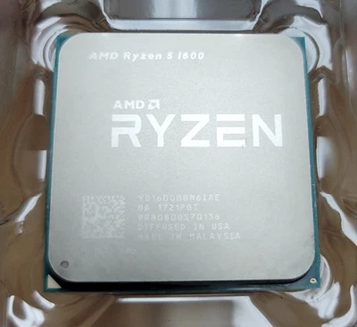 AMD Ryzen 5 1600 AM4 Processor (USED) With AMD CPU Cooler (NEW) - Image 1 of 4