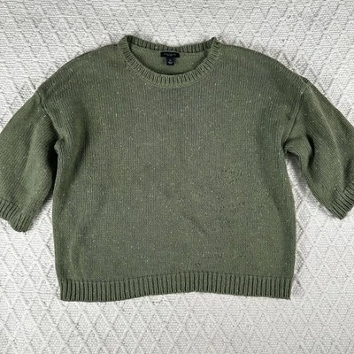 Suéter Ann Taylor Factory Verde Manga Corta Para Mujer Talla XS Grueso Tejido Foto 1 de 4