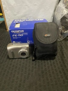 Olympus FE-110 5.0MP Digital Camera with Case and Original Box TESTED - Picture 1 of 7