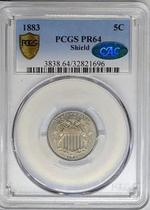 1883 PR64 Pcgs Cac Shield Proof - Picture 1 of 3