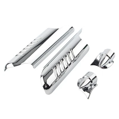 Cubierta protectora deflector de pierna inferior de horquilla cromada para Harley Road Glide FLTR 2007-09 Foto 1 de 3