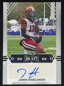 JADON HASELWOOD 2022 Leaf Draft Rookie RC Auto #BA-JH3 | Arkansas - Picture 1 of 2