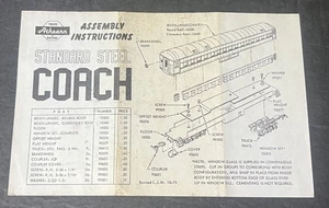Standard Steel Coach Assembly Instructions Athearn Trains in Miniature - Bild 1 von 12
