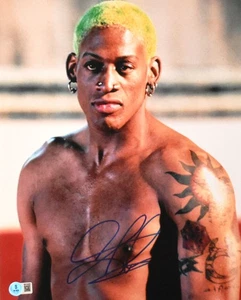 Dennis Rodman handsigniertes Double Team 11x14 Nahaufnahme Foto - Beckett W Hologramm - Bild 1 von 2
