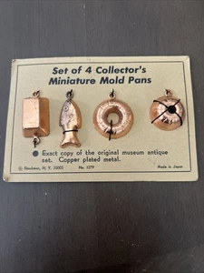 4er Set MINIATURFORM PFANNEN Shackman 70er Jahre Kupferplatte NOS Neu PUPPENHAUS - Bild 1 von 5