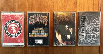 4 Heavy Metal Cassettes Danzig II & III, Queensrych , Gwar CASSETTE TAPE Lot Foto 1 de 4