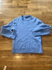 Polo Ralph Lauren Light Blue Washable Cashmere M VERY SMALL FIT! Loose Tag - Picture 1 of 17
