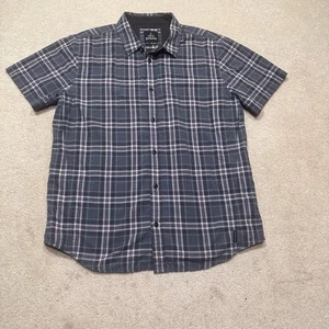 Prana Button Up Shirt Mens Large Blue Plaid Outdoor - Picture 1 of 8