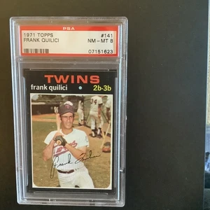 1971 Topps #141 Frank Quilici Psa 8Low pop scarsity Minnesota Twins - Foto 1 di 1