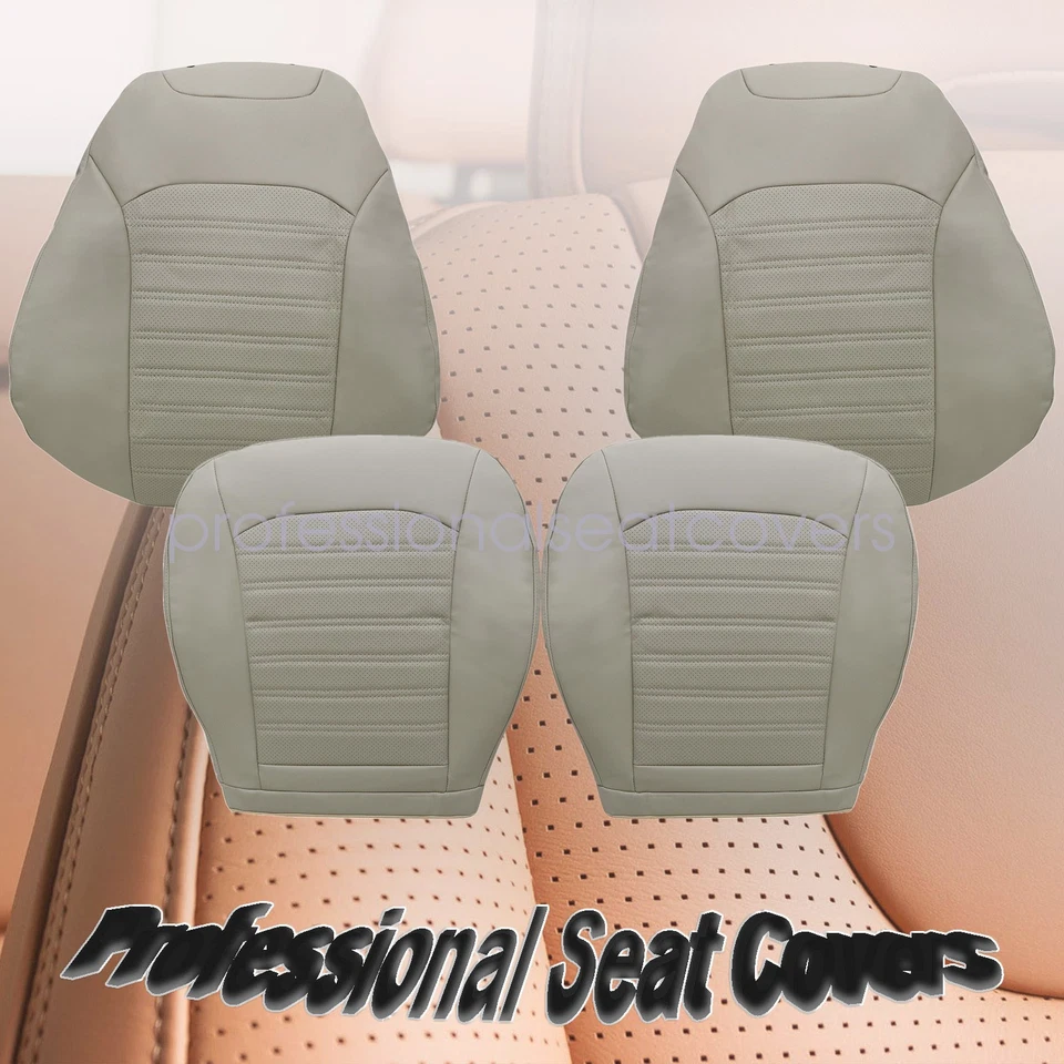 Capa de assento de couro marrom 2013-2017 compatível com Ford Fusion SE frontal superior e inferior perfeita - Imagem 1 de 4