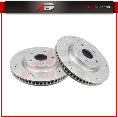 2 * Rotores de freno delanteros perforados para Toyota Rav4 Avalon Camry Scion tC Lexus ES350 Foto 1 de 4