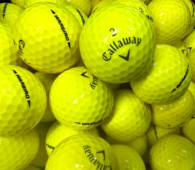 100 pelotas de golf premium AAA amarillas Callaway Warbird usadas Foto 1 de 4
