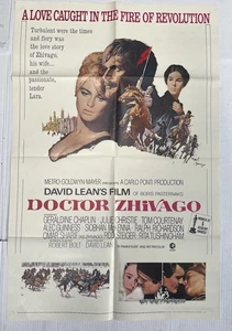 Dr Zivago 1971 poster originale cinema 27x40 Omar Sharif, Julie Christie - Foto 1 di 7
