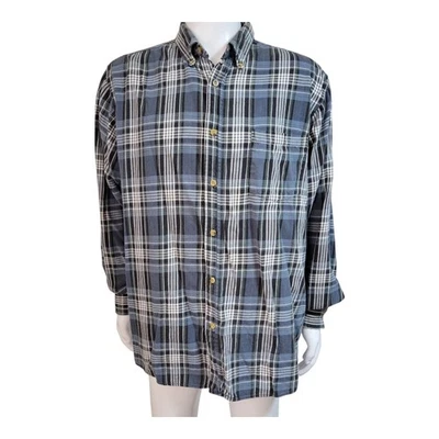 Moose Creek Shirt Men XLT Blue Flannel Plaid Outdoors Hunting Work Shirt - Image 1 of 4