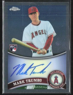 Mark Trumbo 2011 Topps Chrome Rookie Autographs RC Auto C #178 Los Angeles - Image 1 of 3