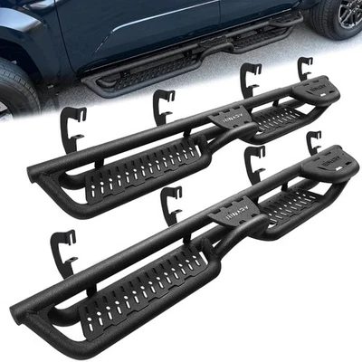 Running Board For 07-18 Silverado/Sierra 1500 2500 Crew Cab Black Drop 4Step Bar Foto 1 de 4