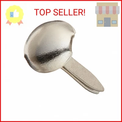 Creative Impressions Mini Metal Paper Fasteners 3mm 100/Pkg, Round - Silver - Image 1 of 2