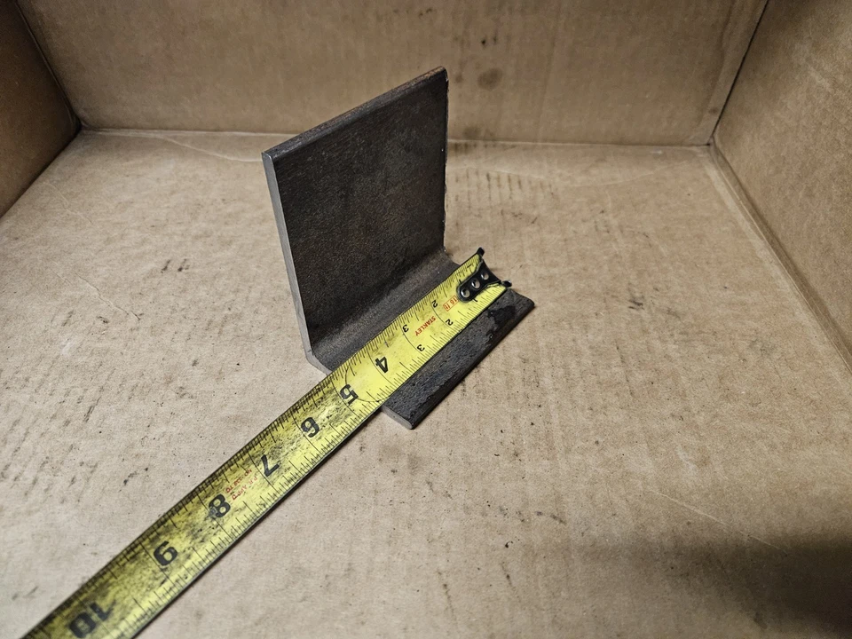 (Cantidad 2) Soporte de hierro ángulo de acero HD 3×5. 4,5" de largo, 1/4" de grosor. ¡Seld On! Foto 1 de 4