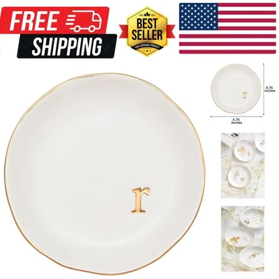 Bandeja Joyería Cerámica, Plato Baratija Decorativo para Anillos Pendientes Collares Br... Foto 1 de 4