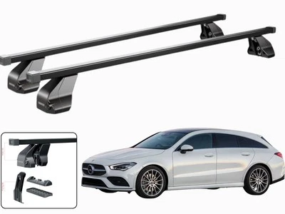 BARRE PORTATUTTO PER MERCEDES CLA SHOOTING BRAKE (X118) DA 2019- MENABO NERE - Immagine 1 di 4