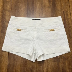 "RARE" BEBE Womens Dressy Casual White Short Shorts  Size 2 - Picture 1 of 15