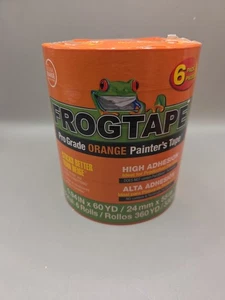 6 Pack FrogTape Pro Grade Orange 0.94in X 60YD - Picture 1 of 3