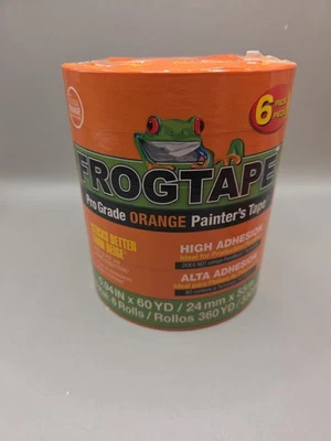 6 Pack FrogTape Pro Grade Orange 0.94in X 60YD
