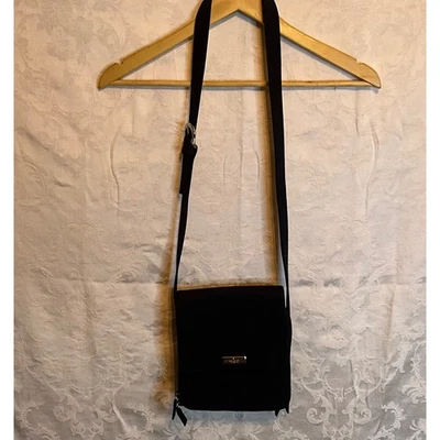 Nine West Navy Blue Nylon Crossbody Bag Small Zip Pouch Adjustable Strap - Image 1 of 4