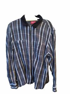Supreme Waffel Reißverschluss Shirt Jacke/Cord Kragen/einmal getragen/ XL 