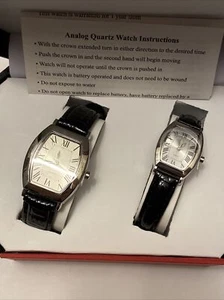 Classic Premium His And Hers Analog Quartz Watch Box Set - NEW - Picture 1 of 7