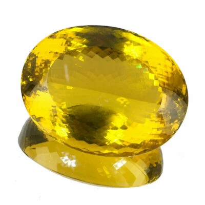 Looking Nice Transparent Stone 500 Ct Yellow Citrine Certified Oval Cut Gems DKN - Image 1 of 4