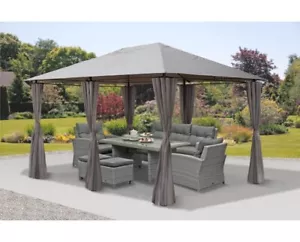 Outdoor Garden Gazebo Lilly 3x4 Grey - Picture 1 of 9