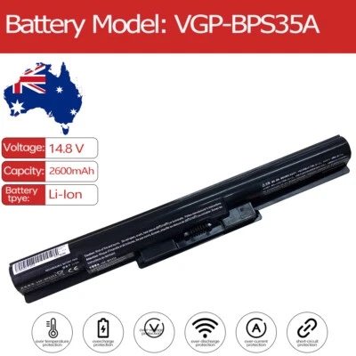 Battery for Sony Vaio SVF1521VSTW SVF1521YSTB SVF1521XSTW Fit 14E Laptop - image 1 of 4