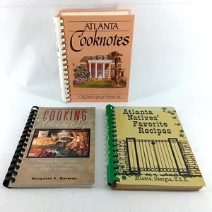 Lot of 3 Atlanta Cookbooks - Cooking Atlanta Style, Atlanta Natives, Atlanta Coo - Imagen 1 de 15