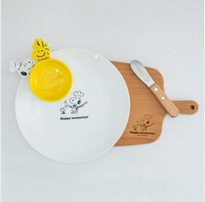Snoopy Sauce Ball Coppell Set/ Sauce Ball/ Round Plate/Butter Knife/ Wood Plate - Picture 1 of 6