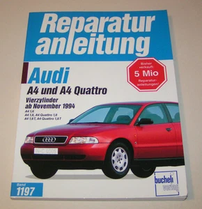 Manual De Reparación Audi A4 / Audi A4 Quattro - 4 Cilindros - Desde El Año 1994 - Imagen 1 de 3