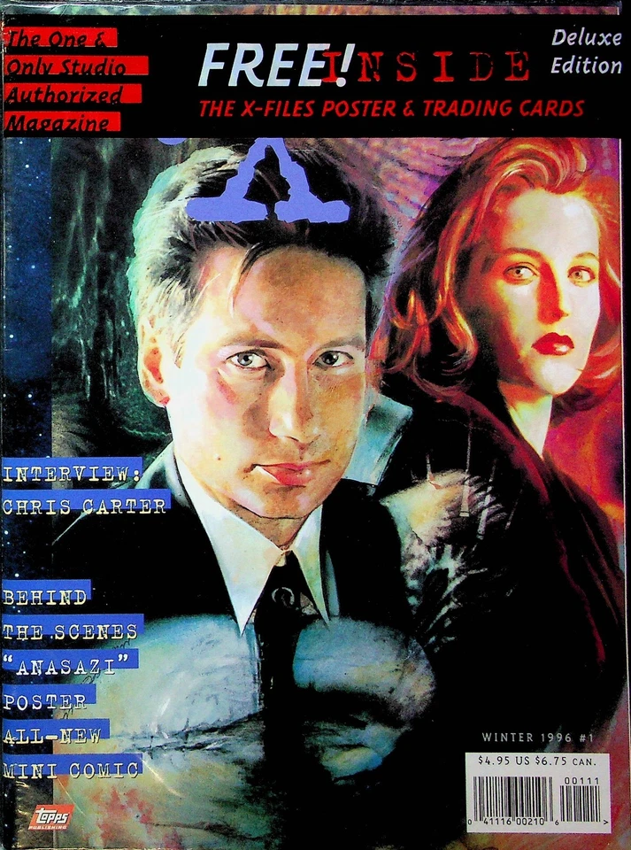 X-Files Magazine Chris Carter Interview W/Poster & Cards Winter 1996 #1 042523R - Image 1 of 1