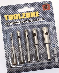 Diamond hole saw drill bit set 5pc Cutter Glass Tile Ceramic Porcelain Marble - Picture 1 of 1