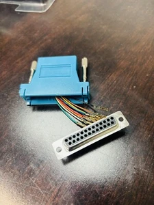 DB25 Female to RJ45 (Pack of 10) Network Modular Adapter Blue - Picture 1 of 2