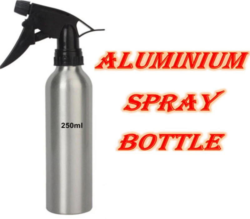 KD 250ml Aluminium Hairdresser Water Bottle Spray Pump Mist Trigger Salon Garden UK