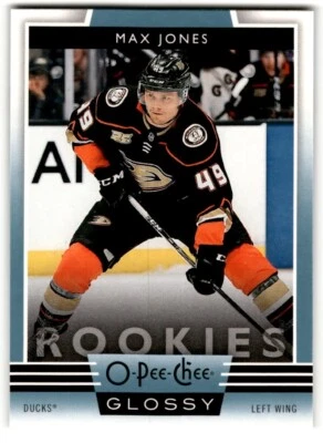 2019-20 O-Pee-Chee Glossy Max Jones Rookie #R-4 Anaheim Ducks - Image 1 of 2