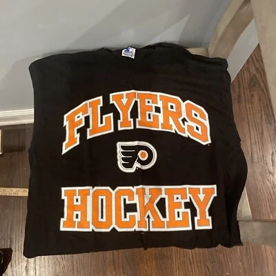 Camiseta de hockey Flyers con logotipo talla grande NHL Philadelphia Flyers camisa de algodón Foto 1 de 4