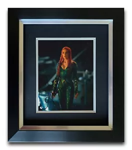 AMBER HEARD HAND SIGNED FRAMED PHOTO DISPLAY FILM AUTOGRAPH AQUAMAN 1 - Picture 1 of 1