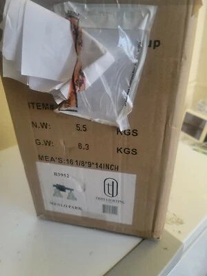 Troy Lighting Menlo Park 2 luces luz de baño de pared, plata antigua - B3952 Foto 1 de 3