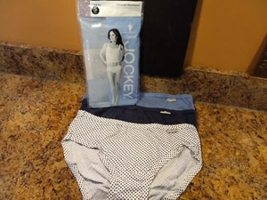 3-Pair Women's Jockey Bikini Underwear Blues White Combed Cotton Sz: 5/36-38 Hip - Picture 1 of 16