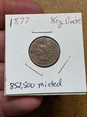1877 Indian Head Penny Cent KEY DATE 852,500 minted Lower grade U GRADE IT Cover