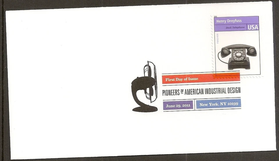 US 4546f American Industrial Design Desk Telephone DCP FDC 2011 - Image 1 of 1