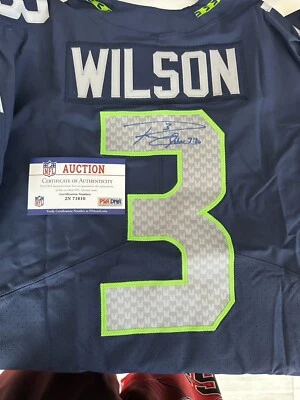 Signed Russell Wilson Seahawks Jersey PSA/ DNA.  NFL Auction Authentic - Image 1 of 2